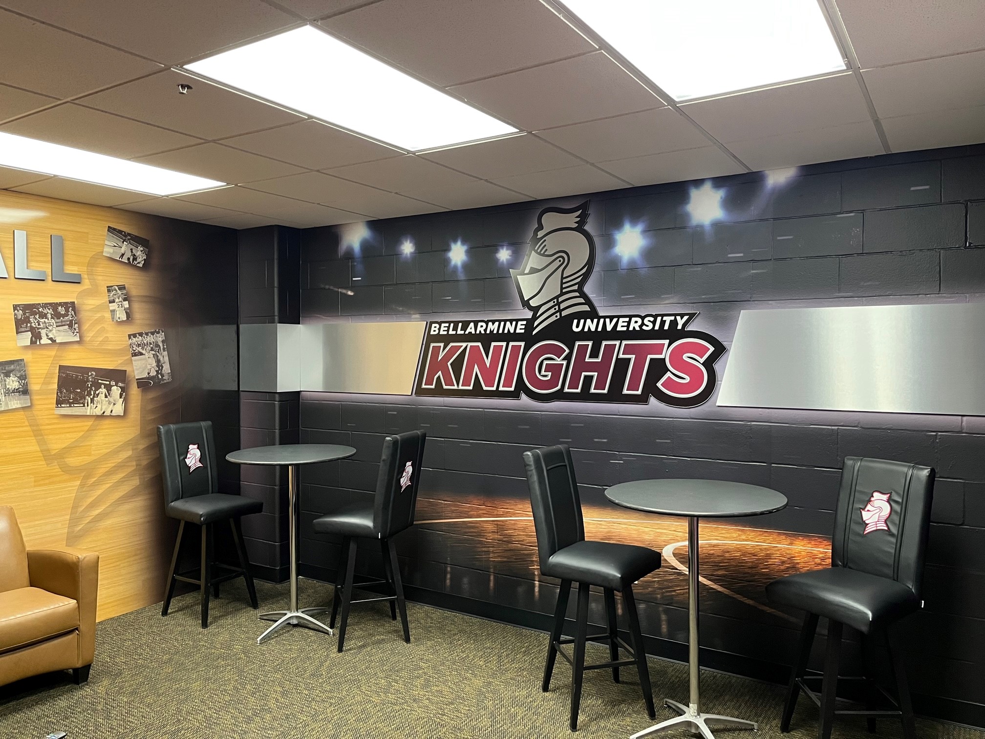 Bellermine Knights Brushed Polymetal Signage Example